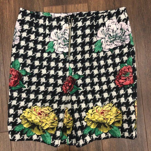 Sara Campbell Floral Skirt Womens Sz 14 Made in the USA Knee Length Work Casual - Picture 8 of 8